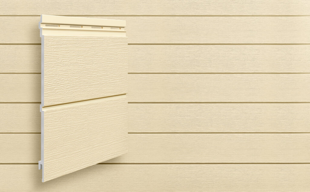 Modern wood beige PVC siding